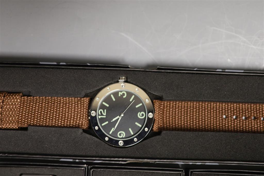 Eleven Military and other modern collectors watches by Eaglemoss,